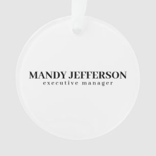 Professional elegant modern minimalist add name ornament
