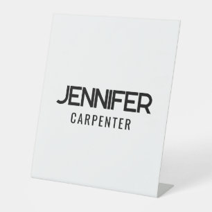 Professional elegant modern minimalist add name pedestal sign