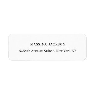 Professional elegant modern minimalist add name return address label
