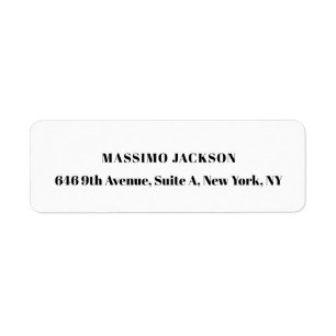Professional elegant modern minimalist add name return address label