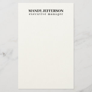 Professional elegant modern minimalist add name stationery
