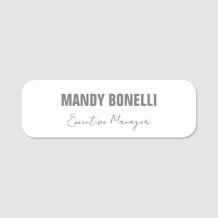 Professional elegant modern minimalist add name tag
