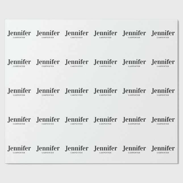 Professional elegant modern minimalist add name wrapping paper (Flat)