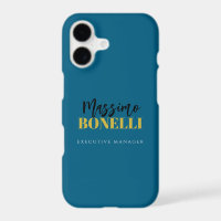 Professional elegant modern minimalist blue gold