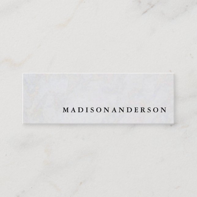 Professional Elegant Modern Minimalist Customised Mini Business Card (Front)