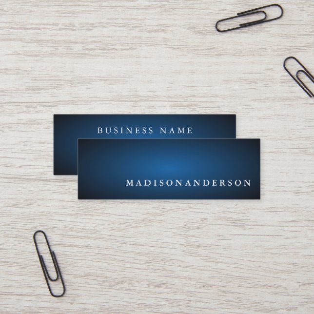 Professional Elegant Modern Minimalist Customised Mini Business Card (Front/Back In Situ)