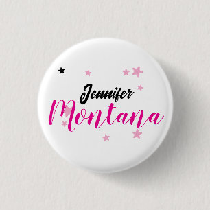 Professional elegant modern minimalist name 3 cm round badge