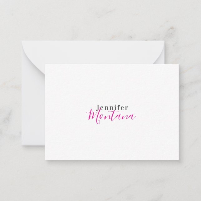 Professional elegant modern minimalist name card (Front)
