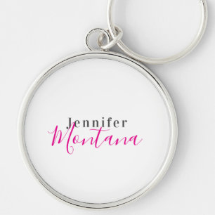 Professional elegant modern minimalist name key ring