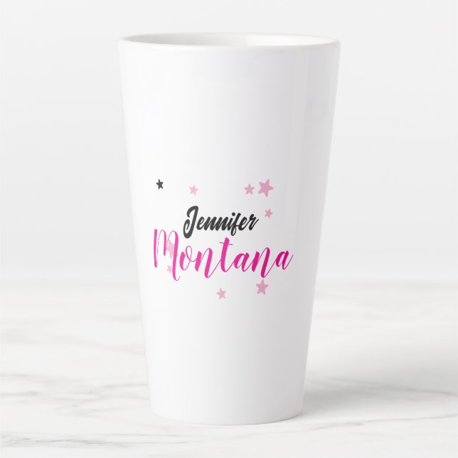 Professional elegant modern minimalist name latte mug (Front)