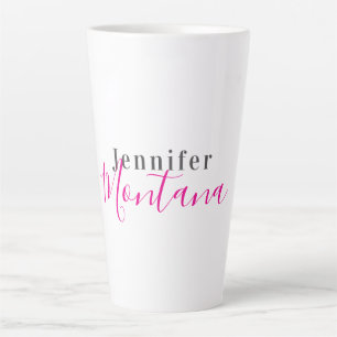 Professional elegant modern minimalist name latte mug