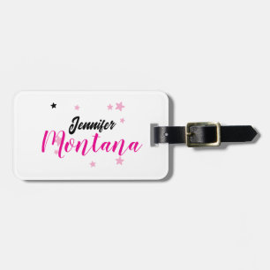 Professional elegant modern minimalist name luggage tag