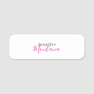 Professional elegant modern minimalist name name tag