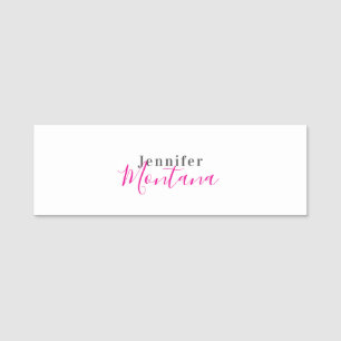 Professional elegant modern minimalist name name tag