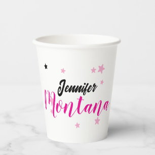 Professional elegant modern minimalist name paper cups