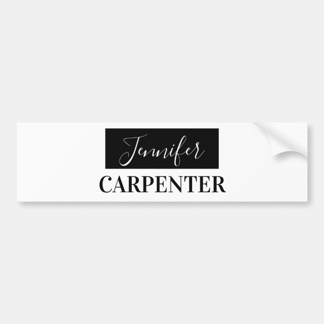 Professional elegant modern minimalist plain  bumper sticker (Front)