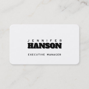 Professional elegant modern minimalist plain business card