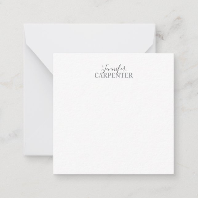Professional elegant modern minimalist plain  card (Front)