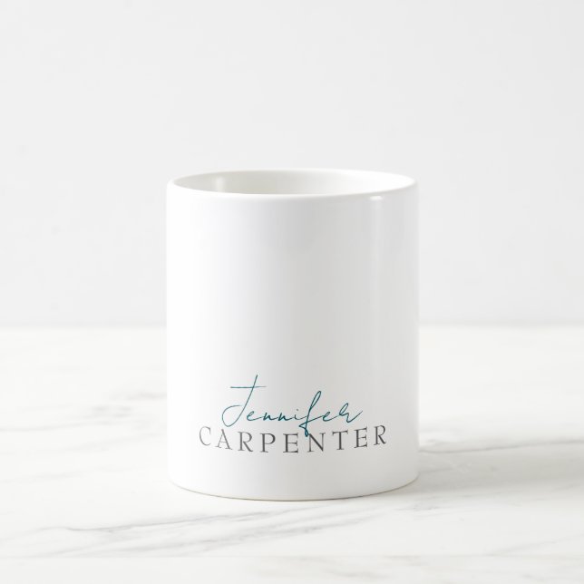 Professional elegant modern minimalist plain coffee mug (Center)
