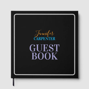 Professional elegant modern minimalist plain guest book