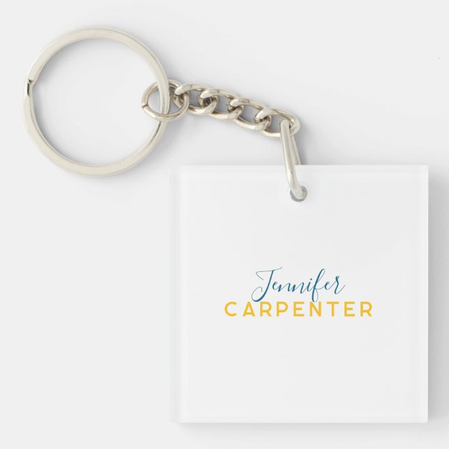 Professional elegant modern minimalist plain key ring (Front)