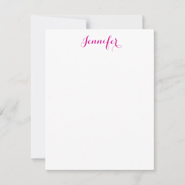Professional elegant modern minimalist plain name card (Front)