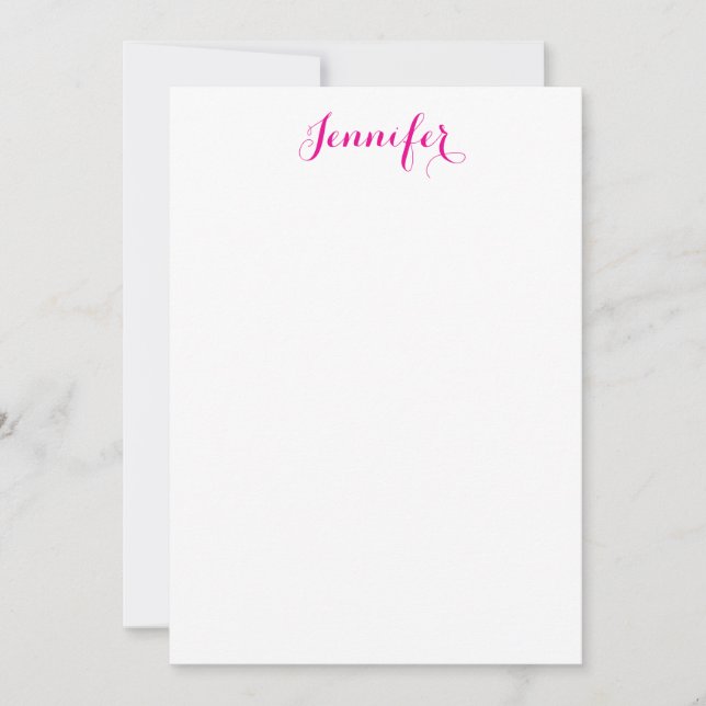 Professional elegant modern minimalist plain name card (Front)