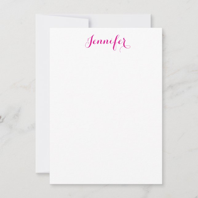 Professional elegant modern minimalist plain name card (Front)