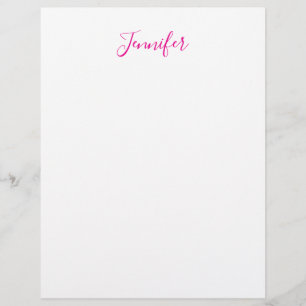 Professional elegant modern minimalist plain name custom letterhead