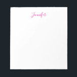 Professional elegant modern minimalist plain name notepad<br><div class="desc">A perfect design that will work in business or in your private life. A simple,  minimalist,  perfect look. Just for you.</div>