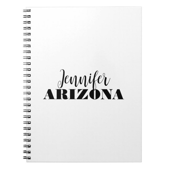 Professional elegant modern minimalist plain notebook (Front)