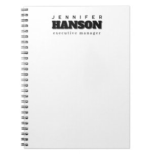 Professional elegant modern minimalist plain notebook