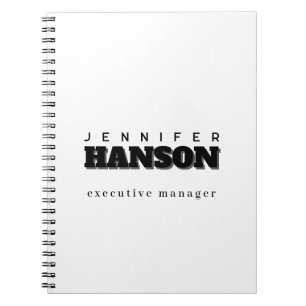 Professional elegant modern minimalist plain notebook