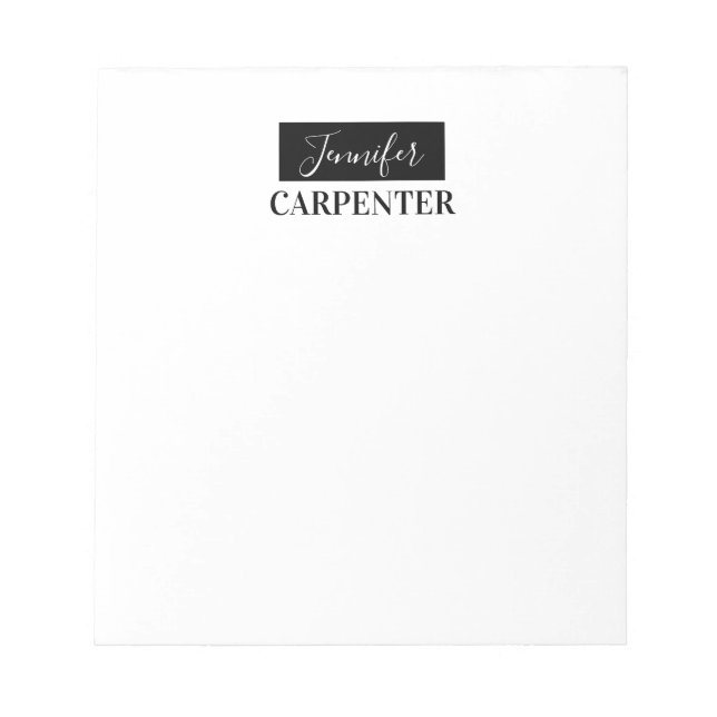 Professional elegant modern minimalist plain  notepad (Front)