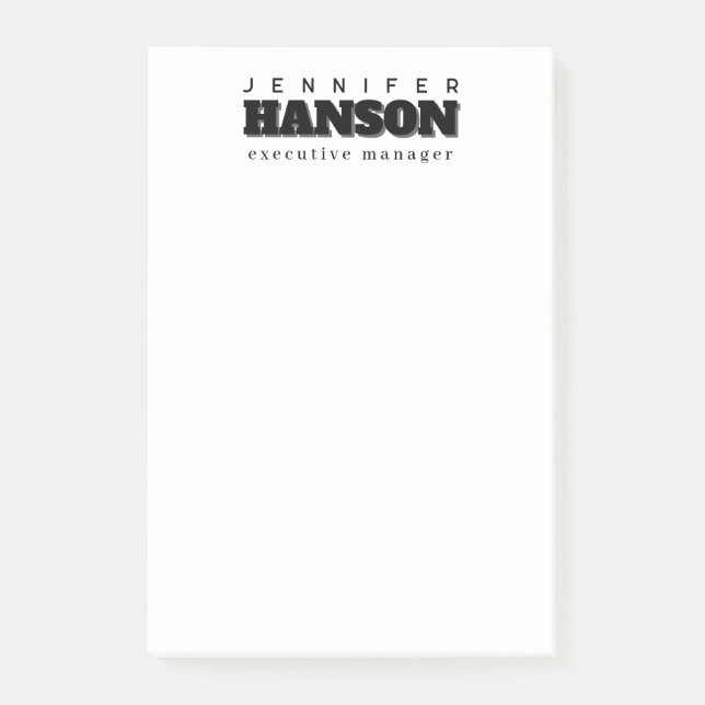 Professional elegant modern minimalist plain post-it notes (Front)