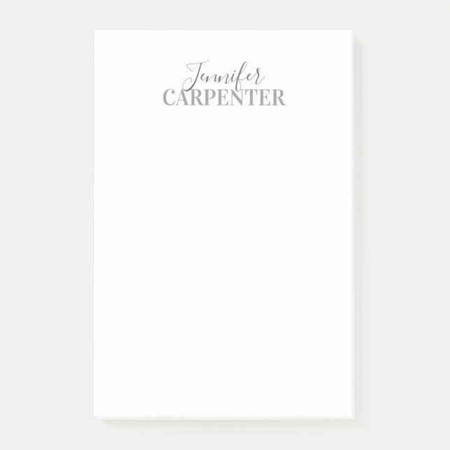 Professional elegant modern minimalist plain  post-it notes (Front)