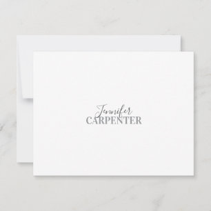 Professional elegant modern minimalist plain RSVP card