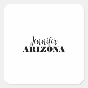 Professional elegant modern minimalist plain square sticker