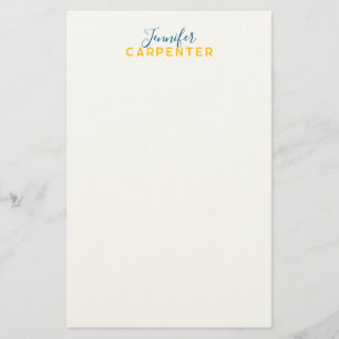 Professional elegant modern minimalist plain stationery