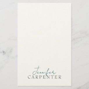 Professional elegant modern minimalist plain stationery