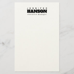 Professional elegant modern minimalist plain stationery