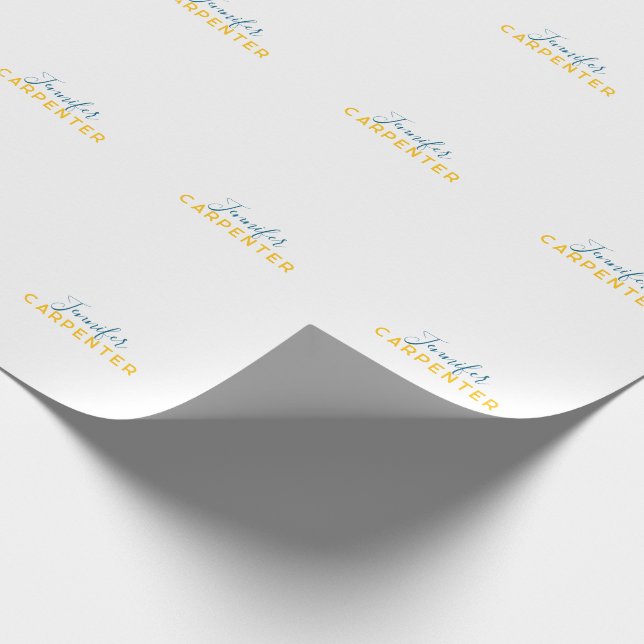 Professional elegant modern minimalist plain wrapping paper (Corner)