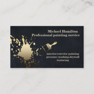 Professional elegant modern painting service business card