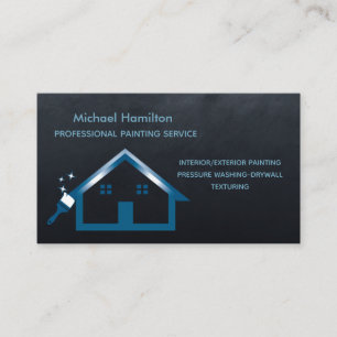 Professional elegant modern painting service business card