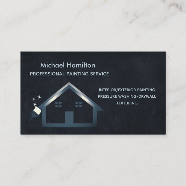 Professional elegant modern painting service business card (Front)