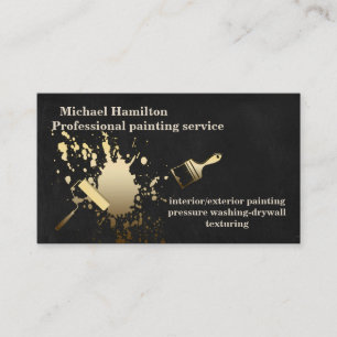 Professional elegant modern painting service business card