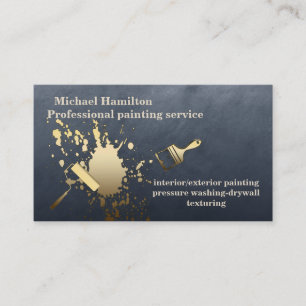 Professional elegant modern painting service business card