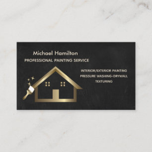 Professional elegant modern painting service business card