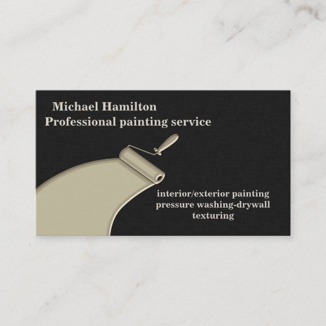 Professional elegant modern painting service  business card (Front)