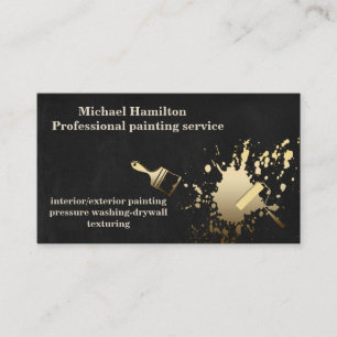 Professional elegant modern painting service business card